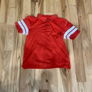 Boys Button-up Striped Polo Shirt